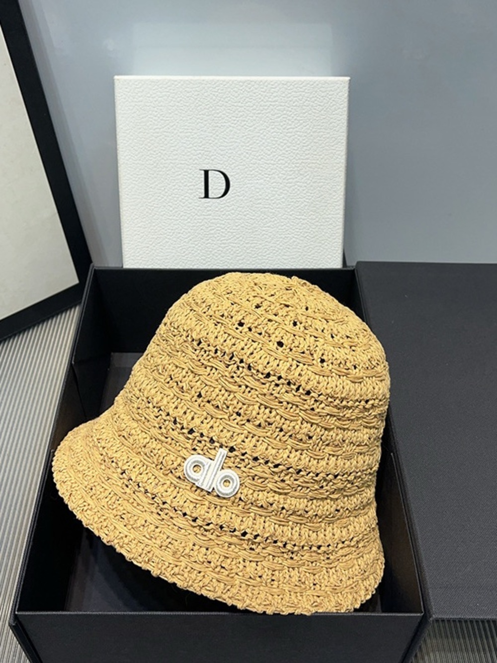 ALO Yoga Beige Crocheted Bucket Hat